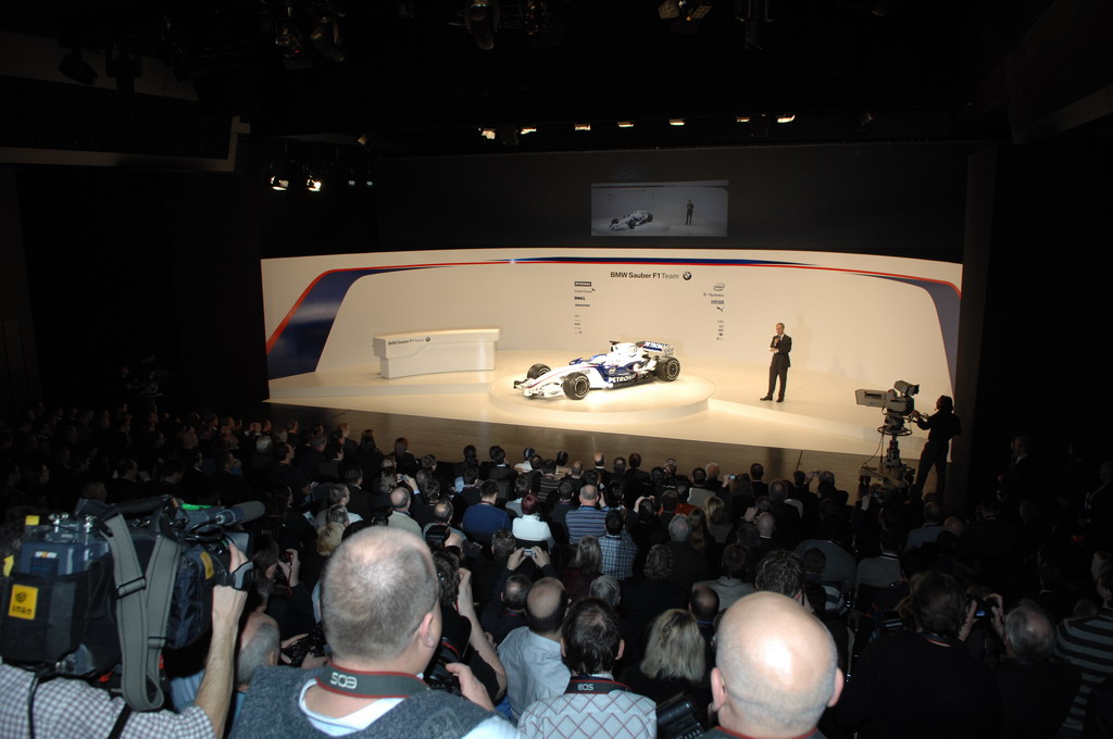 BMW SAUBER F1 08, Monday 14th January 2008 BMW Welt, Munich, Germany. The Launch of the BMW Sauber F1.08. The new BMW Sauber F1.08. This image is copyright free for editorial use © BMW AG  