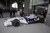 BMW SAUBER F1 08, Monday 14th January 2008 BMW Welt, Munich, Germany. The Launch of the BMW Sauber F1.08. BMW Sauber F1 Team driver Nick Heidfeld (GER) e the new BMW Sauber F1.08 come out of the delivery lift. This image is copyright free for editorial use © BMW AG  