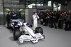 BMW SAUBER F1 08, Monday 14th January 2008 BMW Welt, Munich, Germany. The Launch of the BMW Sauber F1.08. BMW Sauber F1 Team driver Nick Heidfeld (GER) Prepares to drive the new BMW Sauber F1.08 for the first time. This image is copyright free for editorial use © BMW AG  
