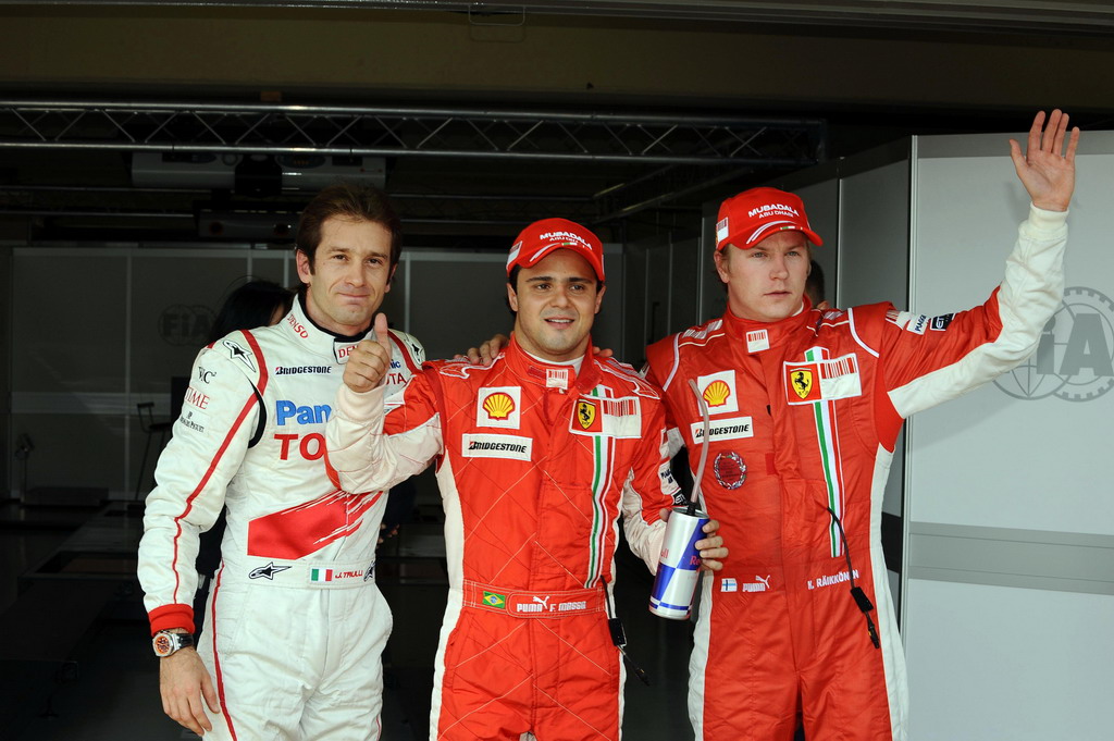 GP BRASILE, BRAZILIAN GRAND PRIX F1/2008 -  SAN PAOLO 01/11/2008  - JARNO TRULLI - FELIPE MASSA - KIMI RAIKKONEN 
© FOTO ERCOLE COLOMBO FOR BRIDGESTONE