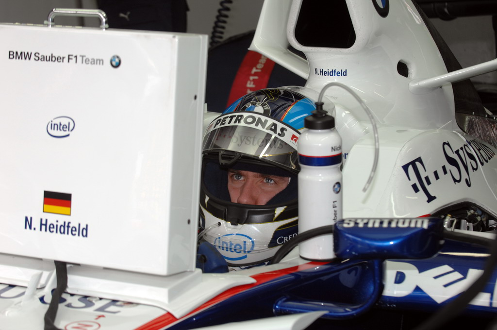 GP BRASILE, Venerdi', 31 October 2008 Brazilian Grand Prix Interlagos, Sao Paulo, Brazil. Nick Heidfeld (GER) in the BMW Sauber F1.08 This image is copyright free for editorial use © BMW AG