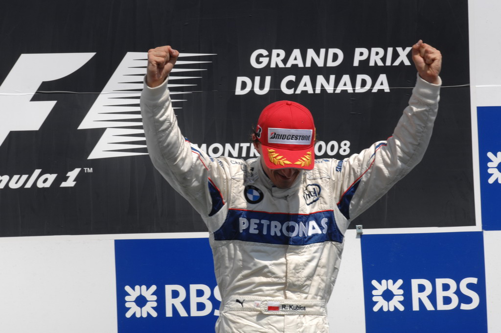 GP CANADA, Domenica, June 8, 2008  Canadian Grand Prix Montreal BMW Sauber F1 Team driver Robert Kubica (POL)  wins the race This image is copyright free for editorial use © BMW AG 
