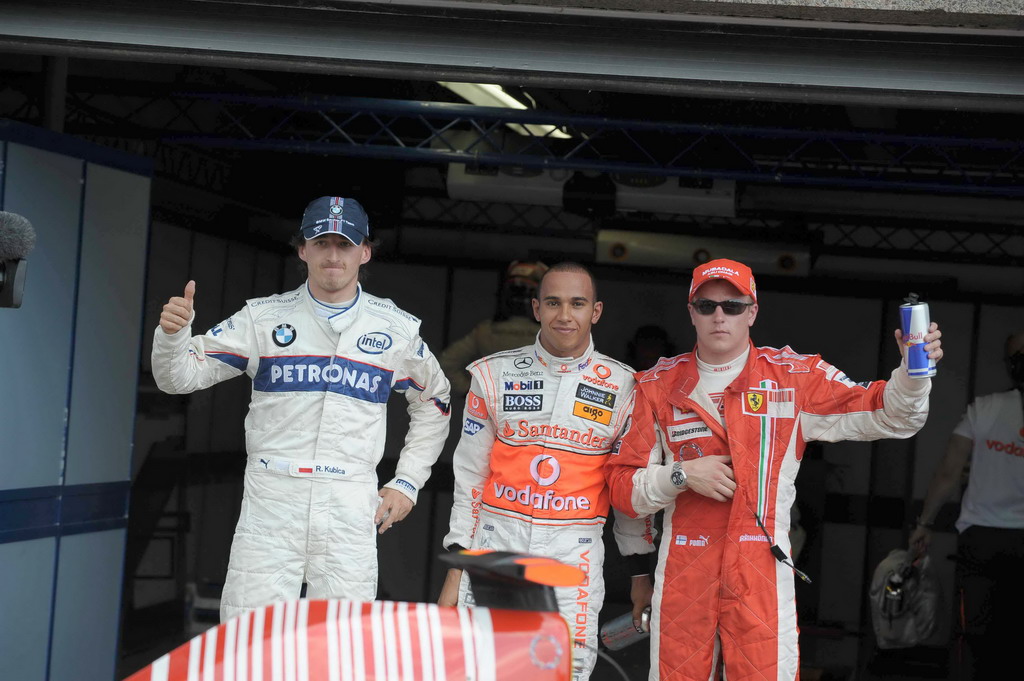 GP CANADA, CANADA GRAND PRIX F1/2008 - MONTREAL 06/06/2008 - ROBERT KUBICA (2) - LEWIS HAMILTON (POLE POSITION) - KIMI RAIKKONEN (3)
© FOTO ERCOLE COLOMBO FOR BRIDGESTONE