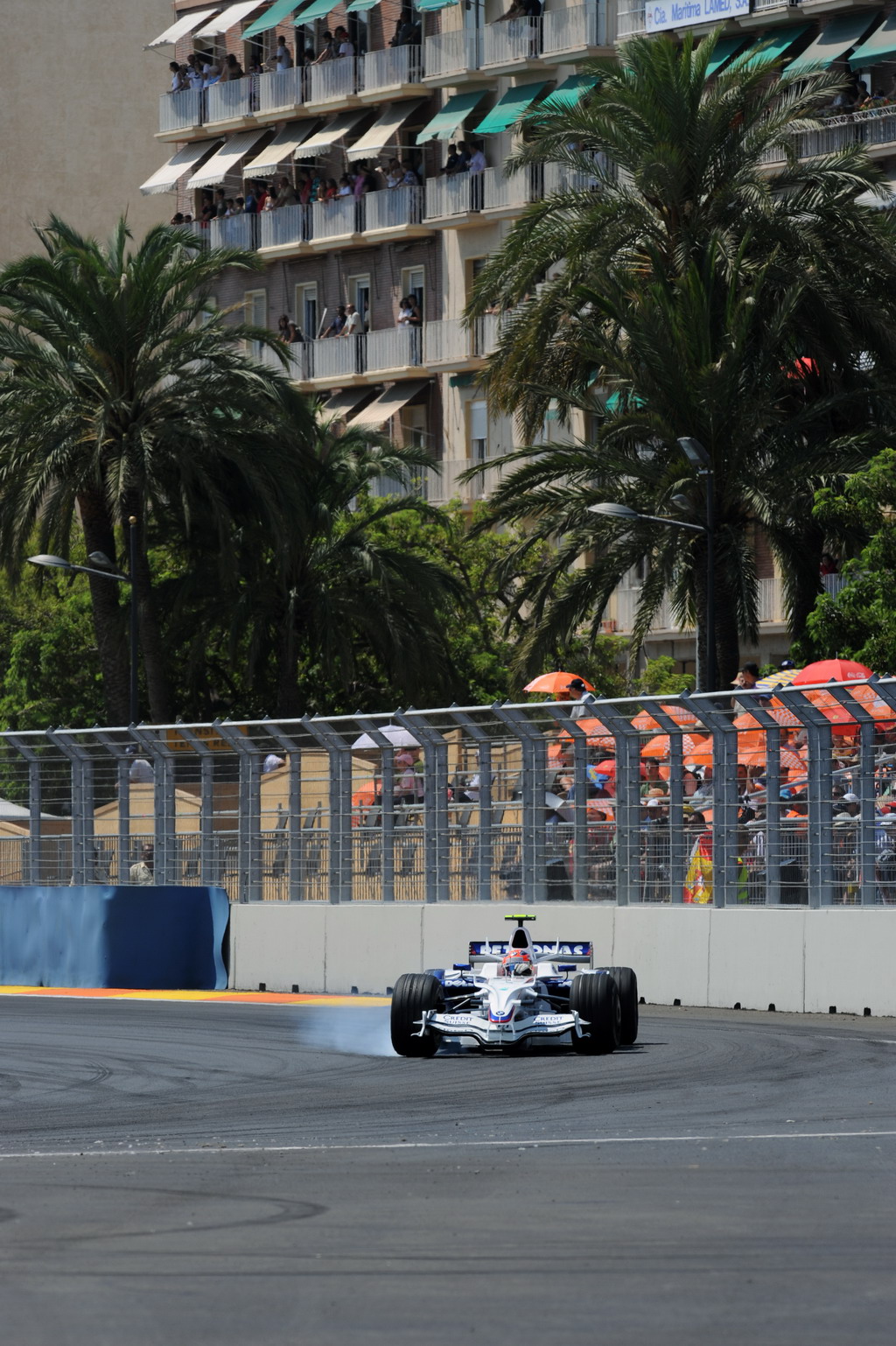 GP EUROPA, Domenica, August 24, 2008  European Grand Prix. Valencia Spain. Robert Kubica (POL) in the BMW Sauber F1.08 This image is copyright free for editorial use © BMW AG. 