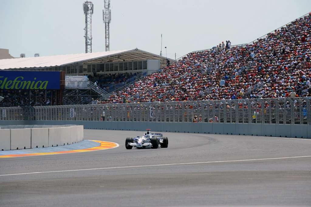 GP EUROPA, Domenica, August 24, 2008  European Grand Prix. Valencia Spain. Nick Heidfeld (GER) in the BMW Sauber F1.08 This image is copyright free for editorial use © BMW AG. 