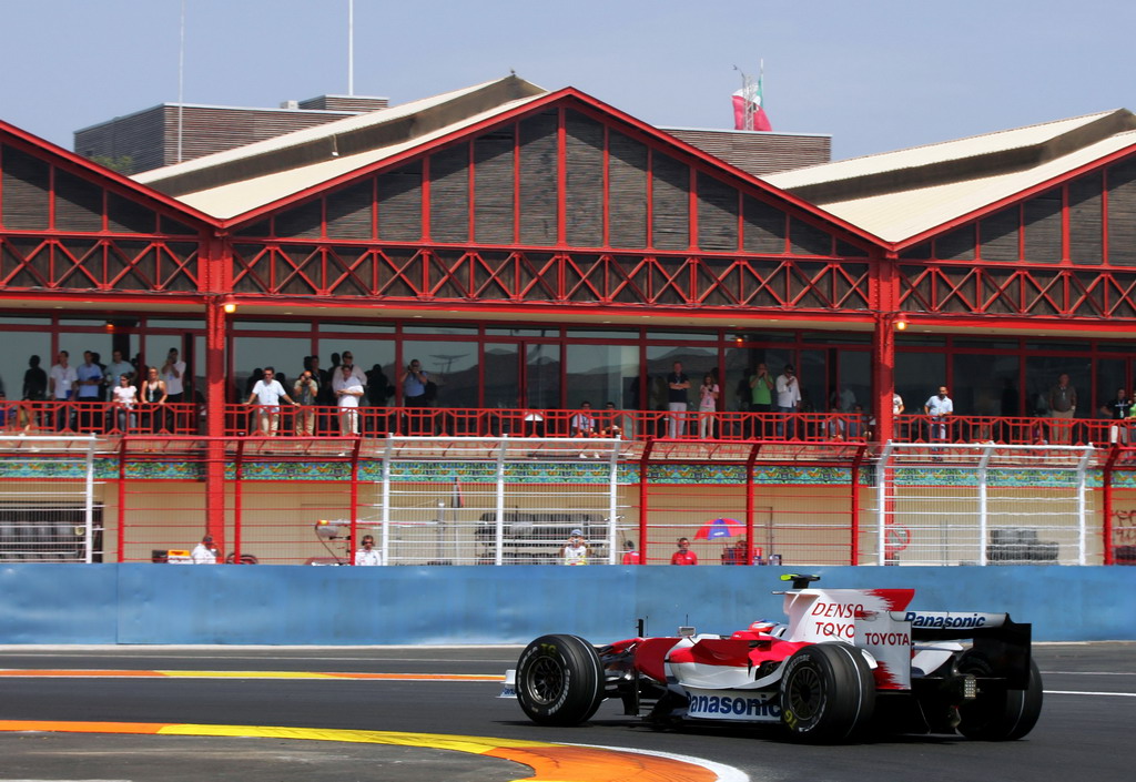 GP EUROPA, Timo Glock (GER) Toyota TF108.
Formula One World Championship, Rd 12, European Grand Prix, Practice Day, Valencia, Spain, Venerdi' 22 August 2008.
