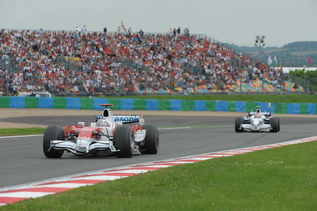 GP FRANCIA, FRENCH GRAND PRIX F1/2008 - MAGNY COURS 22/06/2008 - JARNO TRULLI - ROBERT KUBICA 
© FOTO ERCOLE COLOMBO FOR BRIDGESTONE