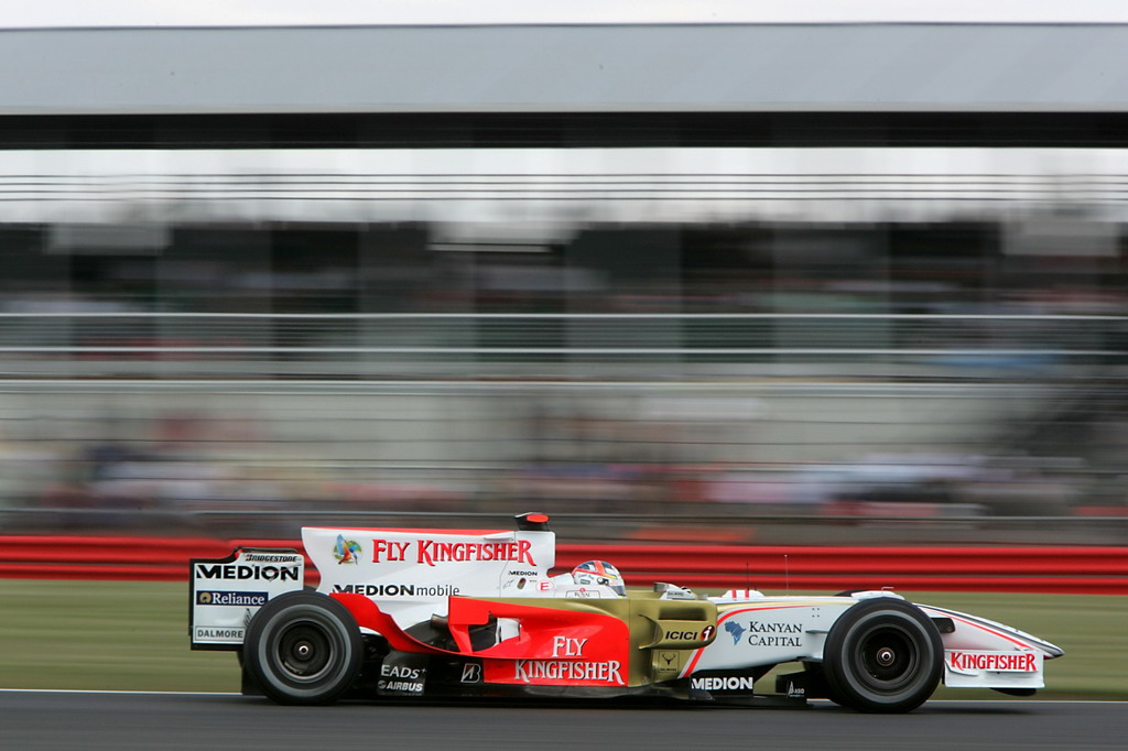 GP GRAN BRETAGNA, Adrian Sutil (GER) Force India F1 VJM01.
Formula One World Championship, Rd 9, British Grand Prix, Practice Day, Silverstone, England, Venerdi' 4 July 2008.
