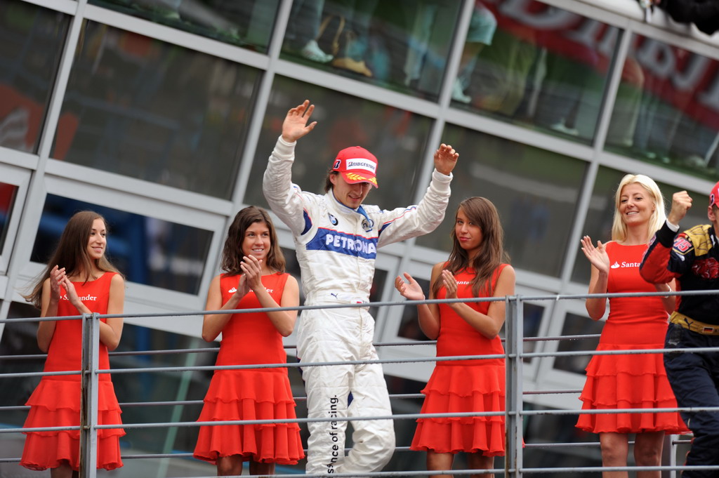 GP ITALIA, Domenica, September 14, 2008   Italian Grand Prix , Monza, Italy. BMW Sauber F1 Team driver Robert Kubica (POL)  finishes third in the race. This image is copyright free for editorial use © BMW AG 