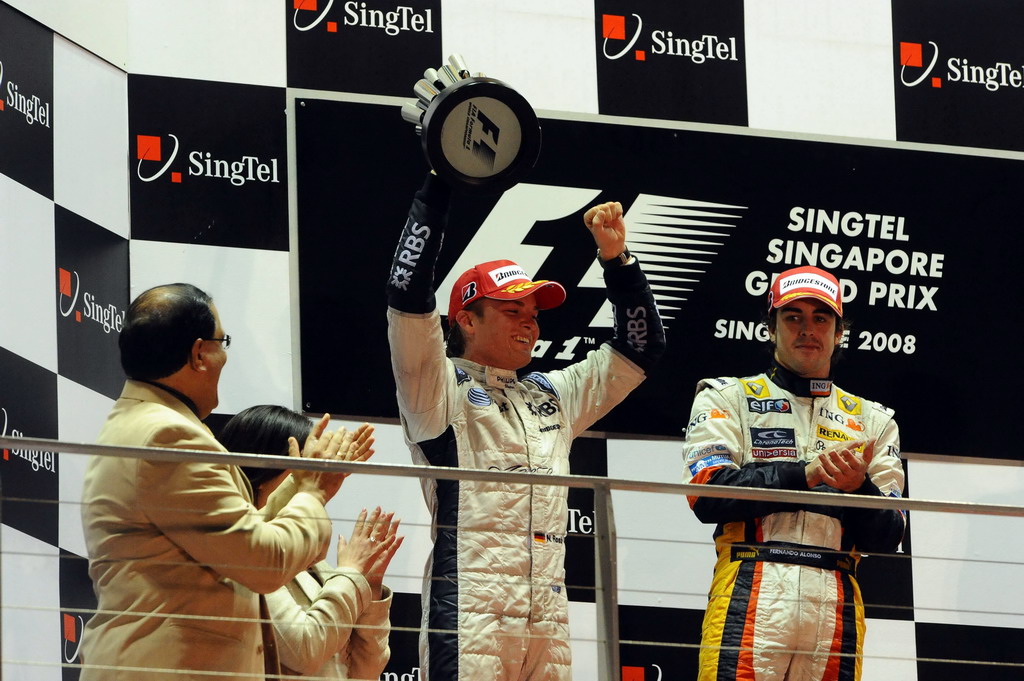 GP SINGAPORE, SINGAPORE GRAND PRIX F1/2008 -  SINGAPORE 28/09/2008  - NICO ROSBERG (2ND) - FERNANDO ALONSO (WINNER)
© FOTO ERCOLE COLOMBO FOR BRIDGESTONE