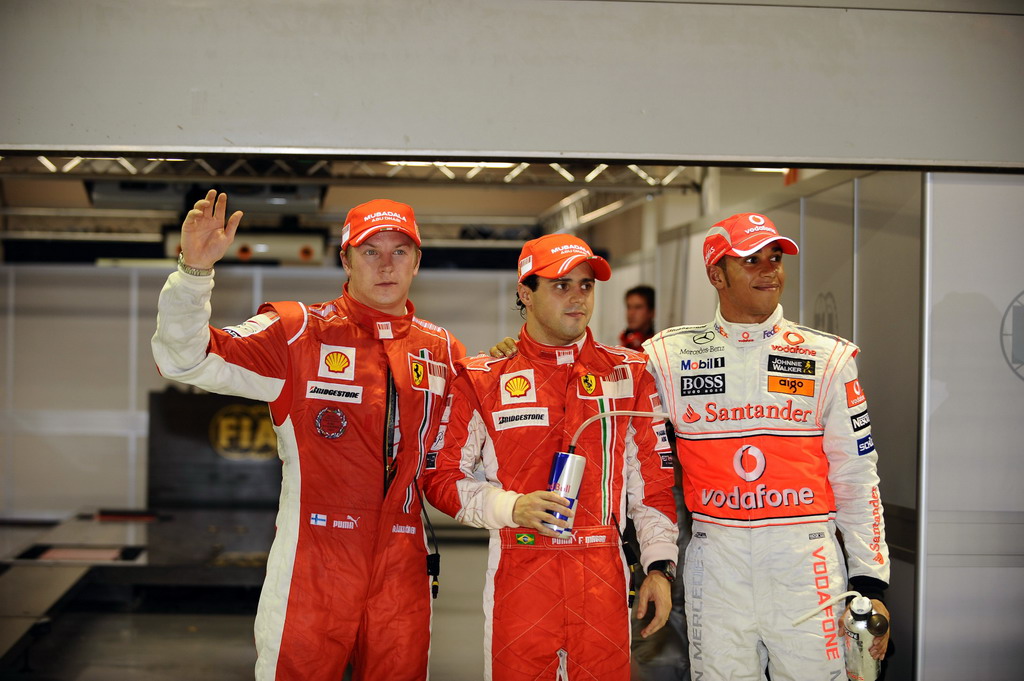 GP SINGAPORE, SINGAPORE GRAND PRIX F1/2008 -  SINGAPORE 27/09/2008  - KIMI RAIKKONEN - FELIPE MASSA - LEWIS HAMILTON 
© FOTO ERCOLE COLOMBO FOR BRIDGESTONE