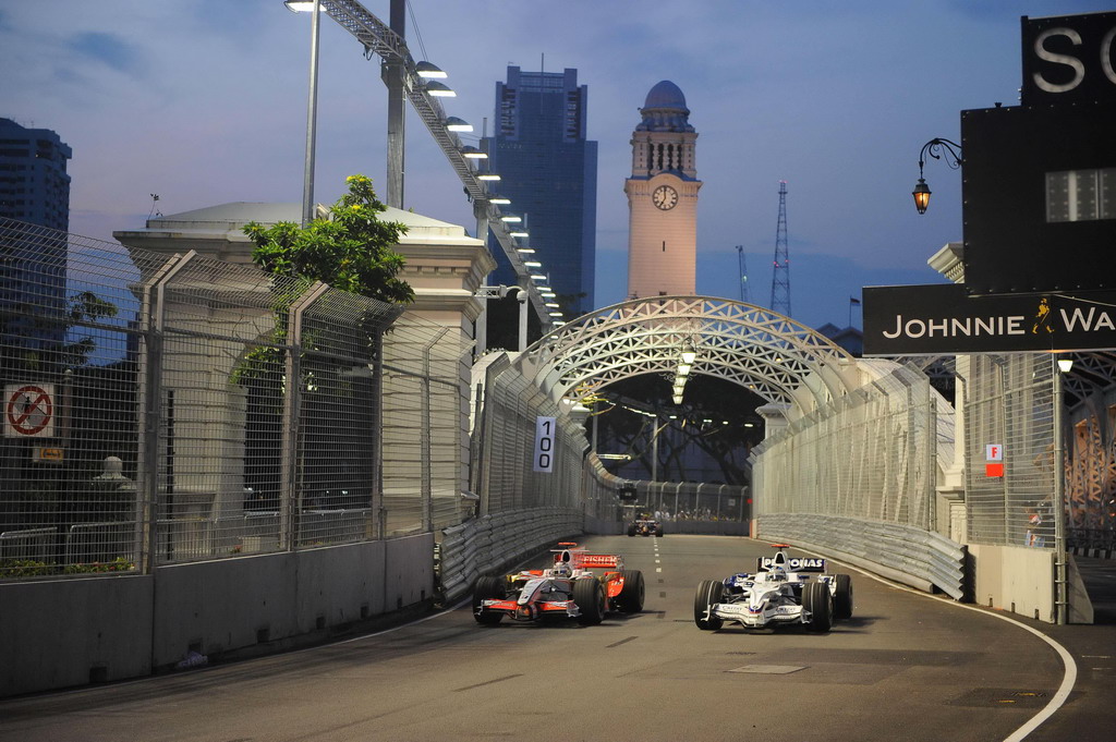 GP SINGAPORE, SINGAPORE GRAND PRIX F1/2008 - SINGAPORE 26/09/2008    - ARIAN SUTIL AND NICK HEIDFELD 
© FOTO ERCOLE COLOMBO 
