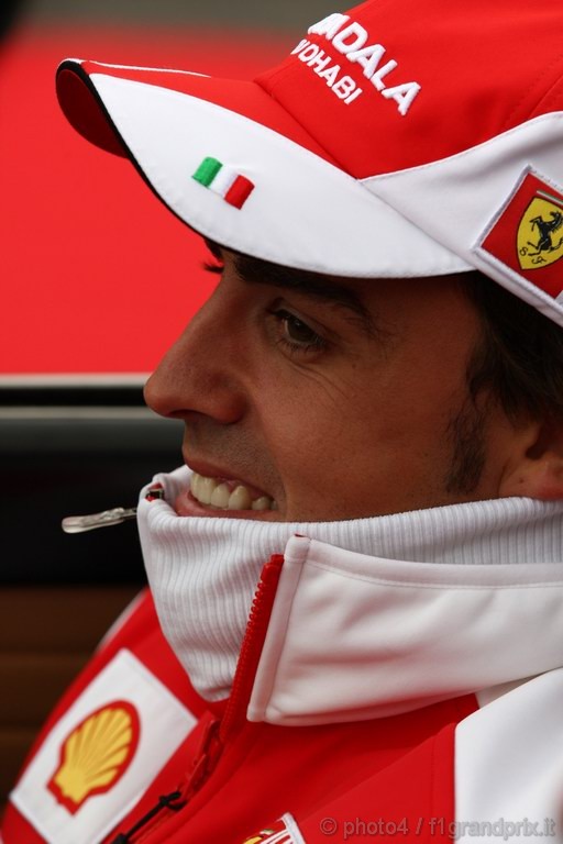 GP Belgio, Domenica, Fernando Alonso (ESP), Ferrari, F10 at drivers parade  