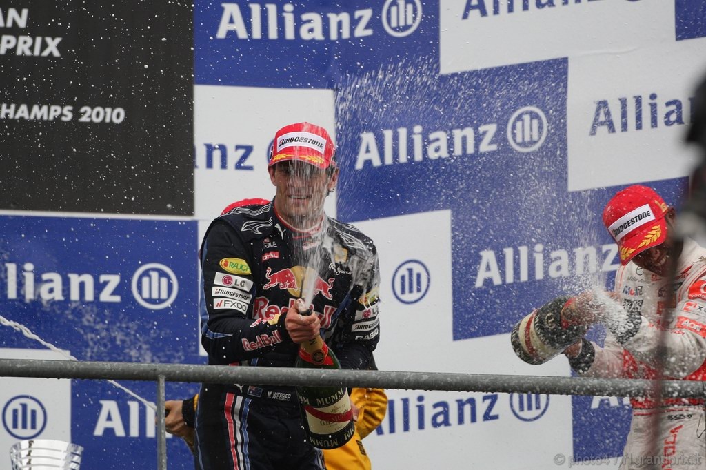 GP Belgio, Gara, Mark Webber (AUS), Red Bull Racing, RB6 secondo 