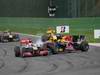 GP Belgio, Gara, Sebastian Vettel (GER), Red Bull Racing, RB6 e Jenson Button (GBR), McLaren  Mercedes, MP4-25 crash 