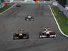 GP Belgio, Gara, Sebastian Vettel (GER), Red Bull Racing, RB6 e Vitantonio Liuzzi (ITA), Force India F1 Team, VJM03 