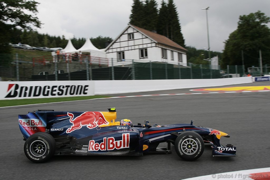 GP Belgio, Prove Libere 3, Sabato, Mark Webber (AUS), Red Bull Racing, RB6 