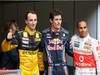 GP Belgio, Qualifiche, Robert Kubica (POL), Renault F1 Team, R30 terzo, Mark Webber (AUS), Red Bull Racing, RB6 pole position e Lewis Hamilton (GBR), McLaren  Mercedes, MP4-25 secondo 