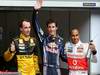 GP Belgio, Qualifiche, Robert Kubica (POL), Renault F1 Team, R30 terzo, Mark Webber (AUS), Red Bull Racing, RB6 pole position e Lewis Hamilton (GBR), McLaren  Mercedes, MP4-25 secondo 