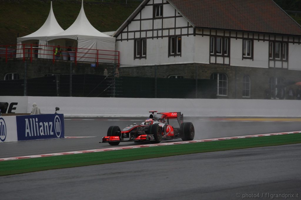 GP Belgio, Prove Libere 1, Venerdi', Jenson Button (GBR), McLaren  Mercedes, MP4-25 