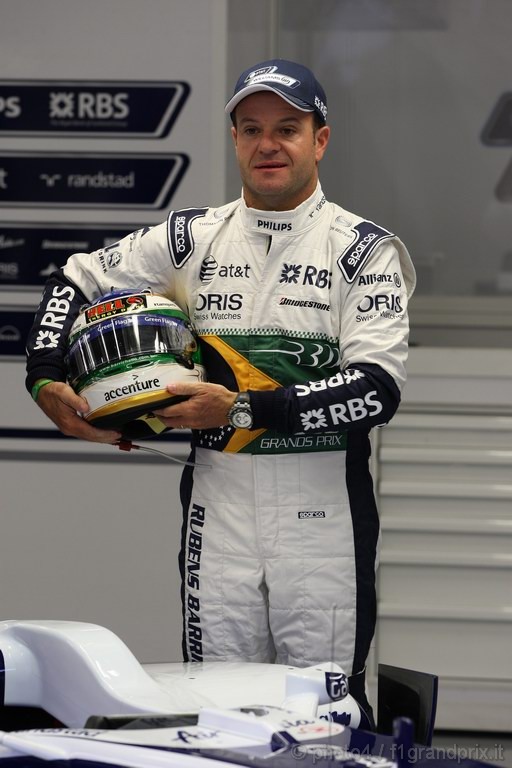 GP Belgio, Prove Libere 1, Venerdi', Rubens Barrichello (BRA), Williams, FW32 celebrates 300 GPs