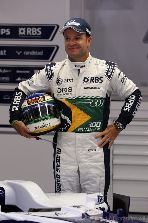 GP Belgio, Prove Libere 1, Venerdi', Rubens Barrichello (BRA), Williams, FW32 celebrates 300 GPs
