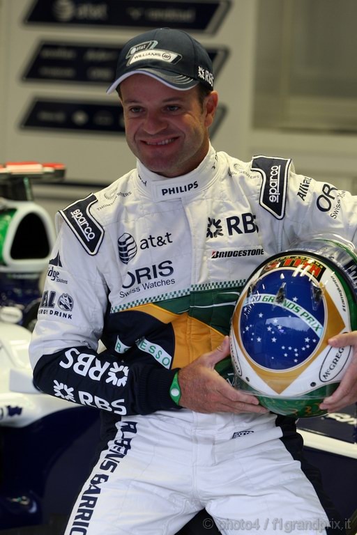 GP Belgio, Prove Libere 1, Venerdi', Rubens Barrichello (BRA), Williams, FW32 celebrates 300 GPs