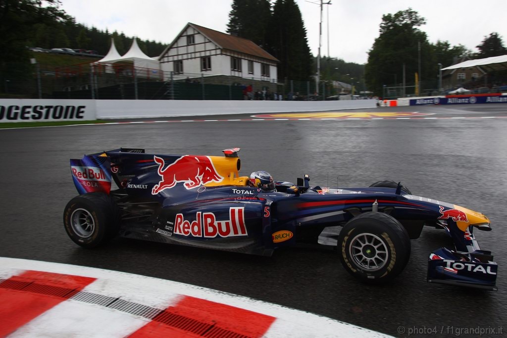 GP Belgio, Prove Libere 2, Venerdi', Sebastian Vettel (GER), Red Bull Racing, RB6 