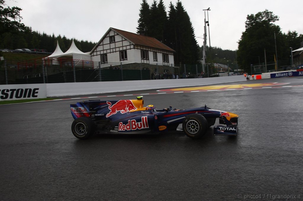 GP Belgio, Prove Libere 2, Venerdi', Mark Webber (AUS), Red Bull Racing, RB6 