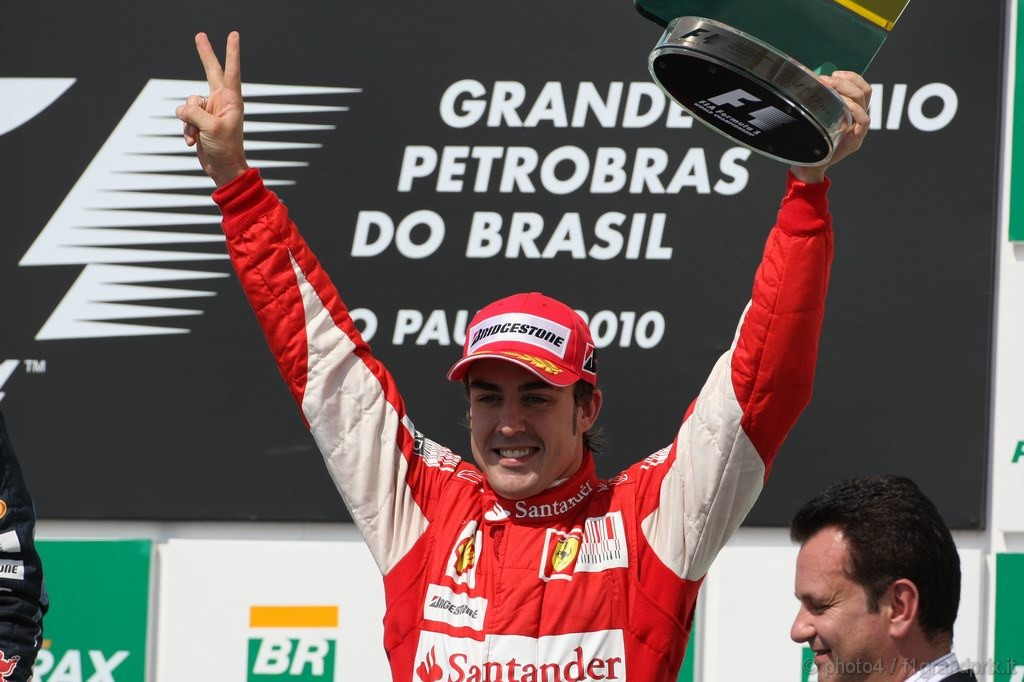 GP Brasile, Gara, Fernando Alonso (ESP), Ferrari, F10 terzo 