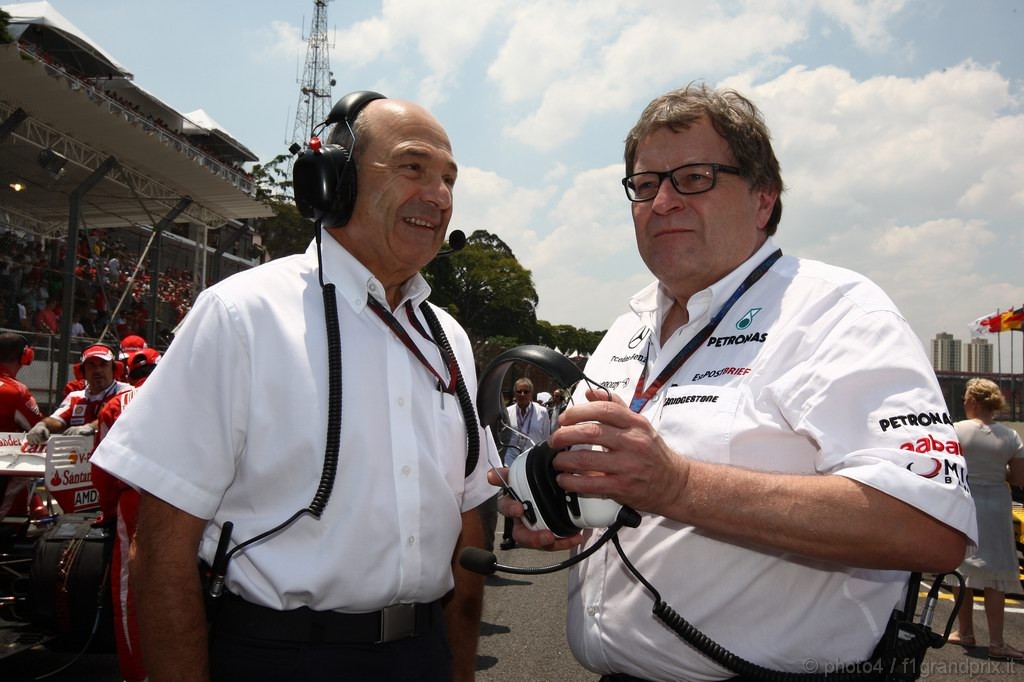 GP Brasile, Gara, Peter Sauber (SUI), BMW Sauber F1 Team, Team Principal  e Norbert Haug (GER), Motorsport chief  