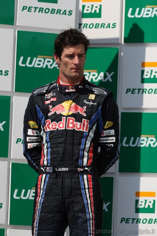 GP Brasile, Gara, Mark Webber (AUS), Red Bull Racing, RB6 secondo 
