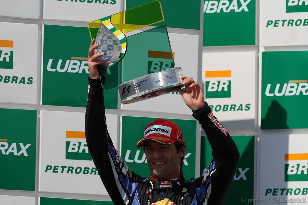 GP Brasile, Gara, Mark Webber (AUS), Red Bull Racing, RB6 secondo 