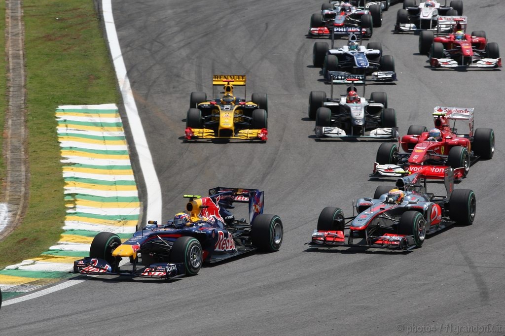 GP Brasile, Gara, Mark Webber (AUS), Red Bull Racing, RB6 