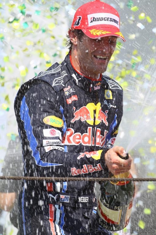GP Brasile, Gara, Mark Webber (AUS), Red Bull Racing, RB6 secondo 