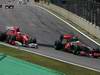 GP Brasile, Gara, Fernando Alonso (ESP), Ferrari, F10 e Lewis Hamilton (GBR), McLaren  Mercedes, MP4-25 