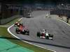 GP Brasile, Gara, Timo Glock (GER), Virgin Racing, VR-01  e Adrian Sutil (GER), Force India F1 Team, VJM03 