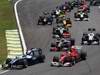 GP Brasile, Gara, Felipe Massa (BRA), Ferrari, F10 e Rubens Barrichello (BRA), Williams, FW32 