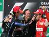 GP Brasile, Gara, Sebastian Vettel (GER), Red Bull Racing, RB6 vincitore, Mark Webber (AUS), Red Bull Racing, RB6 secondo Christian Horner (GBR), Red Bull Racing, Sporting Director e Fernando Alonso (ESP), Ferrari, F10 terzo 