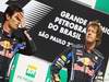 GP Brasile, Gara, Sebastian Vettel (GER), Red Bull Racing, RB6 vincitore e Mark Webber (AUS), Red Bull Racing, RB6 secondo 