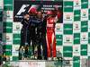 GP Brasile, Gara, Sebastian Vettel (GER), Red Bull Racing, RB6 vincitore, Mark Webber (AUS), Red Bull Racing, RB6 secondo, Fernando Alonso (ESP), Ferrari, F10 terzo e Christian Horner (GBR), Red Bull Racing, Sporting Director 