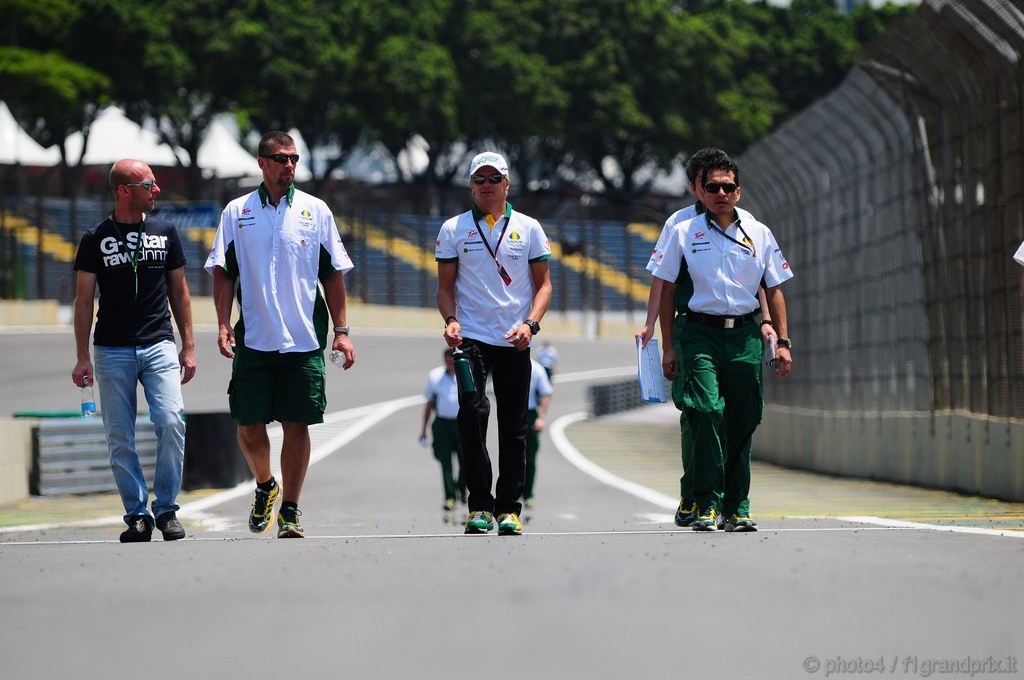GP Brasile, Giovedi', Heikki Kovalainen (FIN), Lotus Racing, T127 