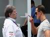 GP Brasile, Giovedi', Norbert Haug (GER), Motorsport chief  e Michael Schumacher (GER), Mercedes GP  F1 Team, MGP W01 