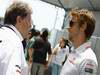 GP Brasile, Giovedi', Norbert Haug (GER), Motorsport chief  e Jenson Button (GBR), McLaren  Mercedes, MP4-25 