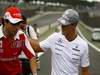 GP Brasile, Giovedi', Felipe Massa (BRA), Ferrari, F10 e Michael Schumacher (GER), Mercedes GP  F1 Team, MGP W01 