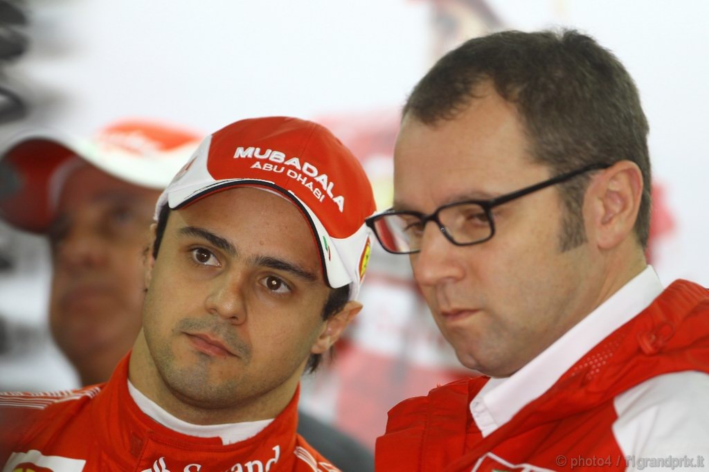 GP Brasile, Prove Libere 3, Sabato, Felipe Massa (BRA), Ferrari, F10 e Stefano Domenicali (ITA), Head of the Gestione Sportiva 