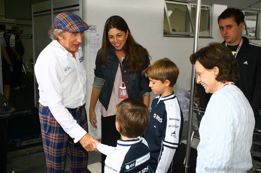 GP Brasile, Prove Libere 3, Sabato, Sir Jackie Stewart (GBR) e the family Barrichello