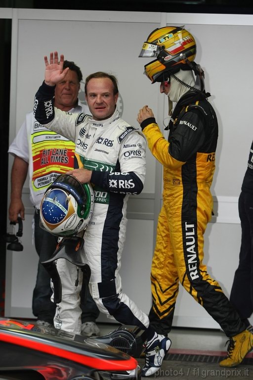 GP Brasile, Qualifiche, Rubens Barrichello (BRA), Williams, FW32 e Robert Kubica (POL), Renault F1 Team, R30 