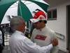 GP Brasile, Saturday, Bernie Ecclestone (GBR), President e CEO of Formula One Management  e Felipe Massa (BRA), Ferrari, F10 