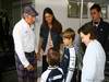 GP Brasile, Prove Libere 3, Sabato, Sir Jackie Stewart (GBR) with the family of Rubens Barrichello (BRA), Williams, FW32, the wife Silvana e the sons Eduardo e Fernando.